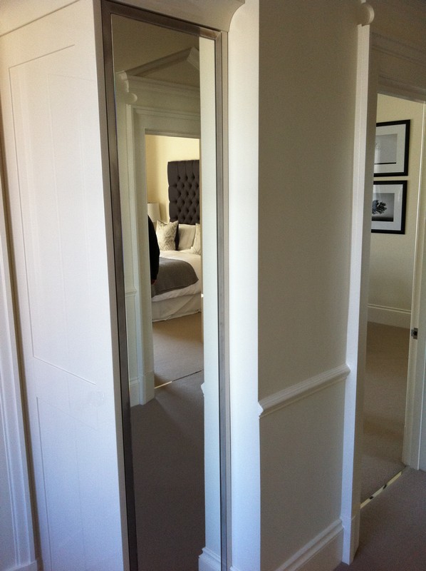 Full-length wardrobe mirror fitted in Islington home